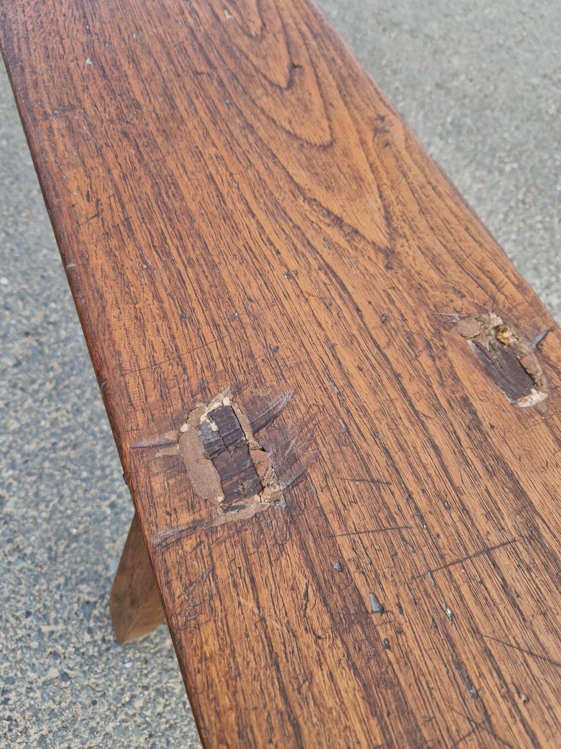 Solid oak bench