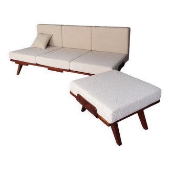 František jiràk sofa bed by tatra, vintage czech 1960s