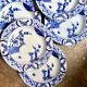 6 deep plates Creil & Montereau in blue ironstone, "Japan" service.