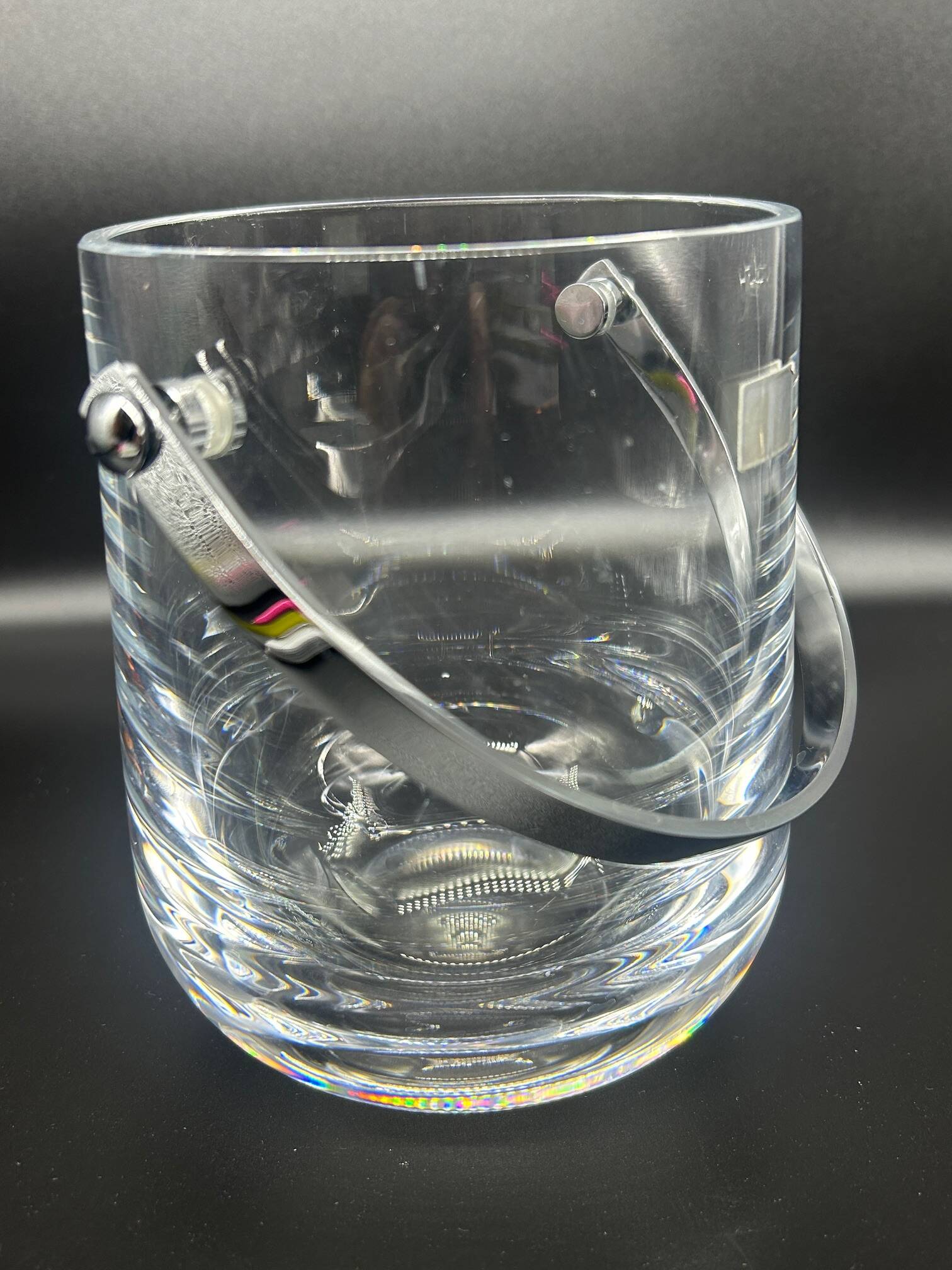 Scandinavian crystal ice bucket 1970