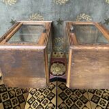 Pair of art deco showcases