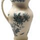 Ancien Grand Broc de Toilette Saint Amand Et Hamage St Anonyme Pivoine Vert
