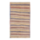 Yellow & Brown Striped Kilim Rug, Turkis Kilim Rug, 152x271Cm