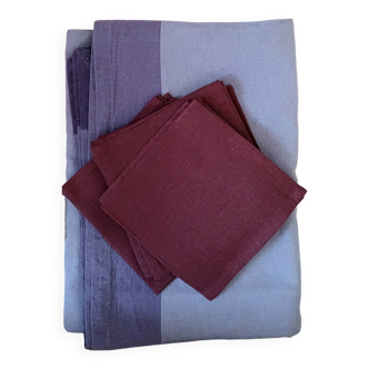 Nappe linum avec 8 serviettes am pm