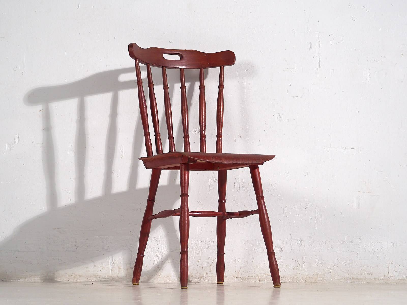 Antique red Windsor style chair (c.1920)