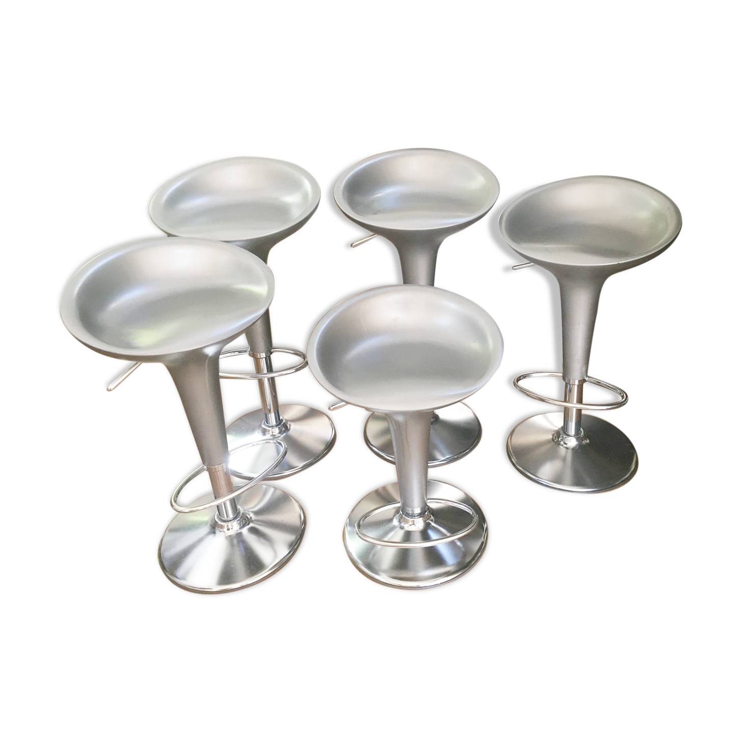 5 Bombo bar stools designed by Stefano Giovannoni for Magis