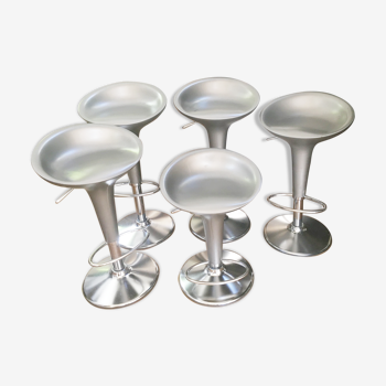 5 Bombo bar stools designed by Stefano Giovannoni for Magis