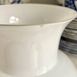 Vase balustre overlay en opaline blanche