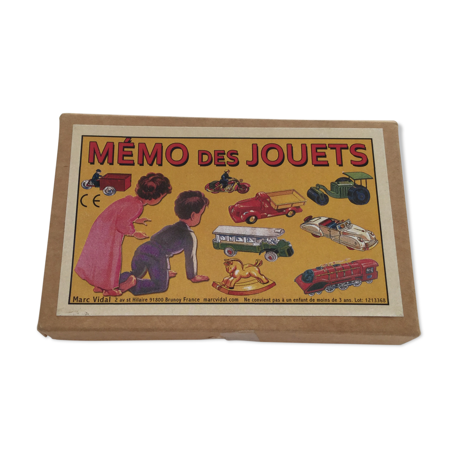Jeu de cartes mémo des jouets