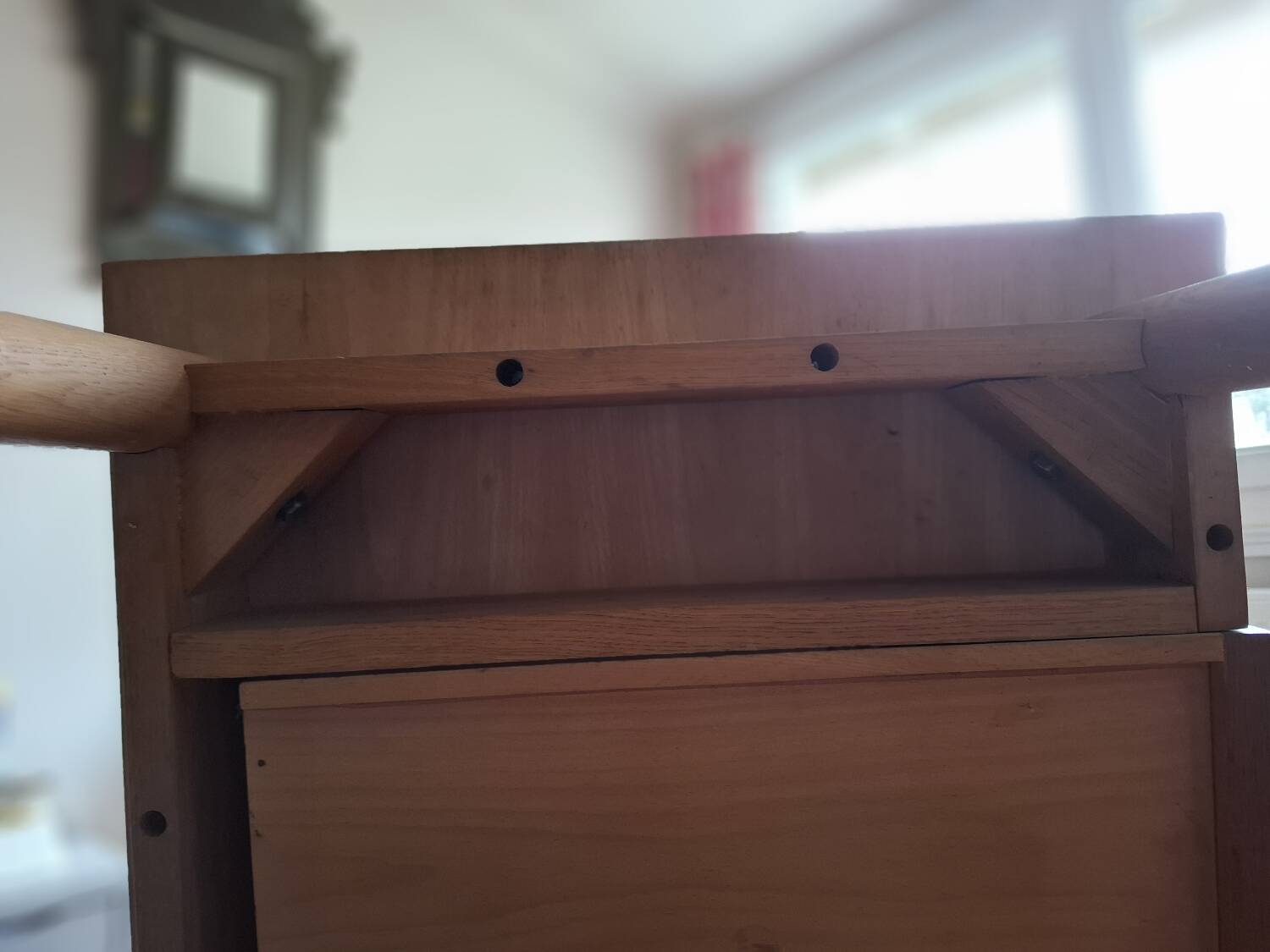 Solid oak desk from the 60s-70s.