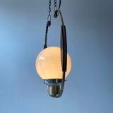 Old opaline pendant lamp 1950 vintage