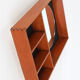 Mid-century wall shelf with mirror / 1960s / 1970s / Danish modern design / black