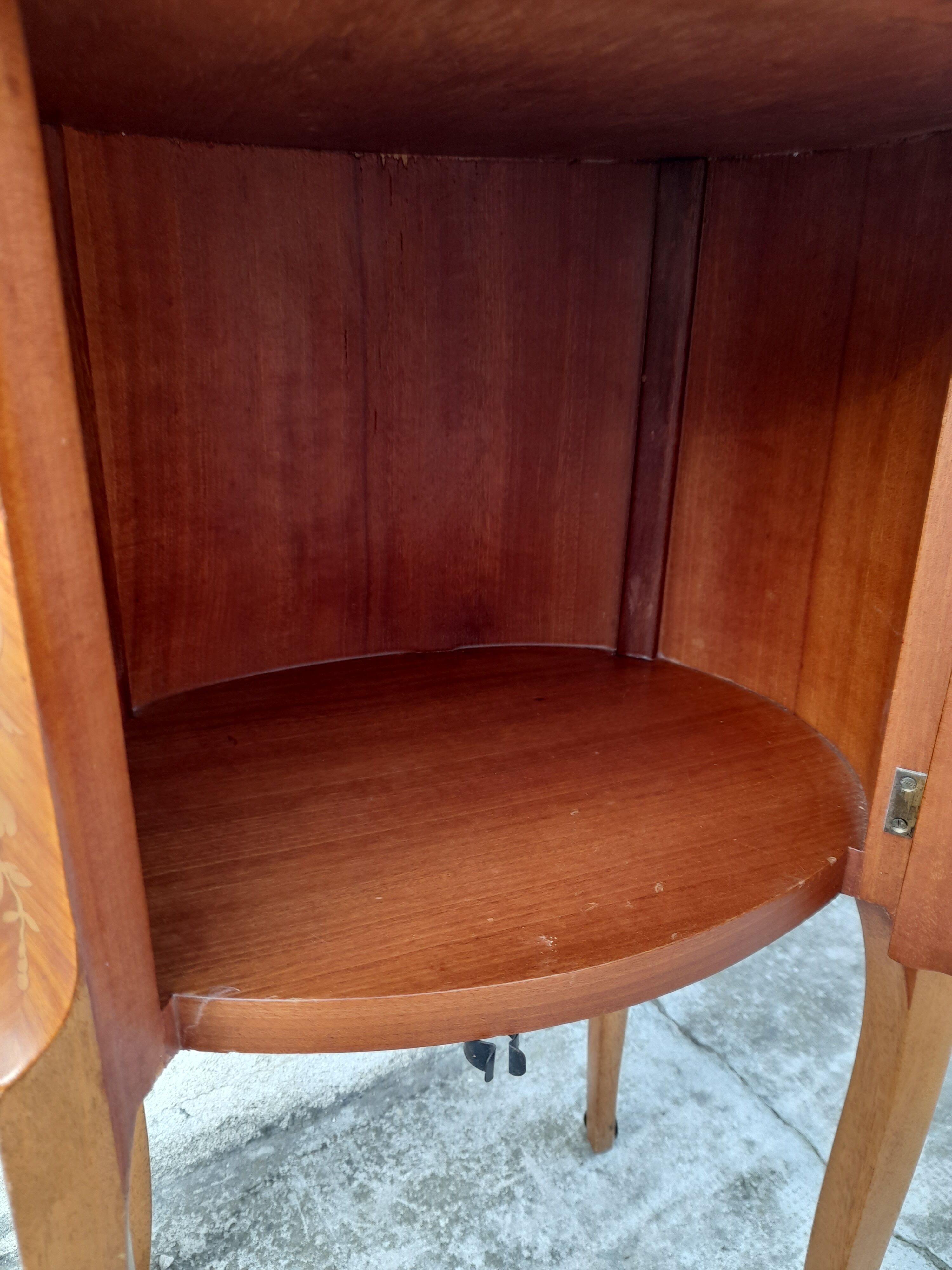 Louis XV style bedside in Marquetry