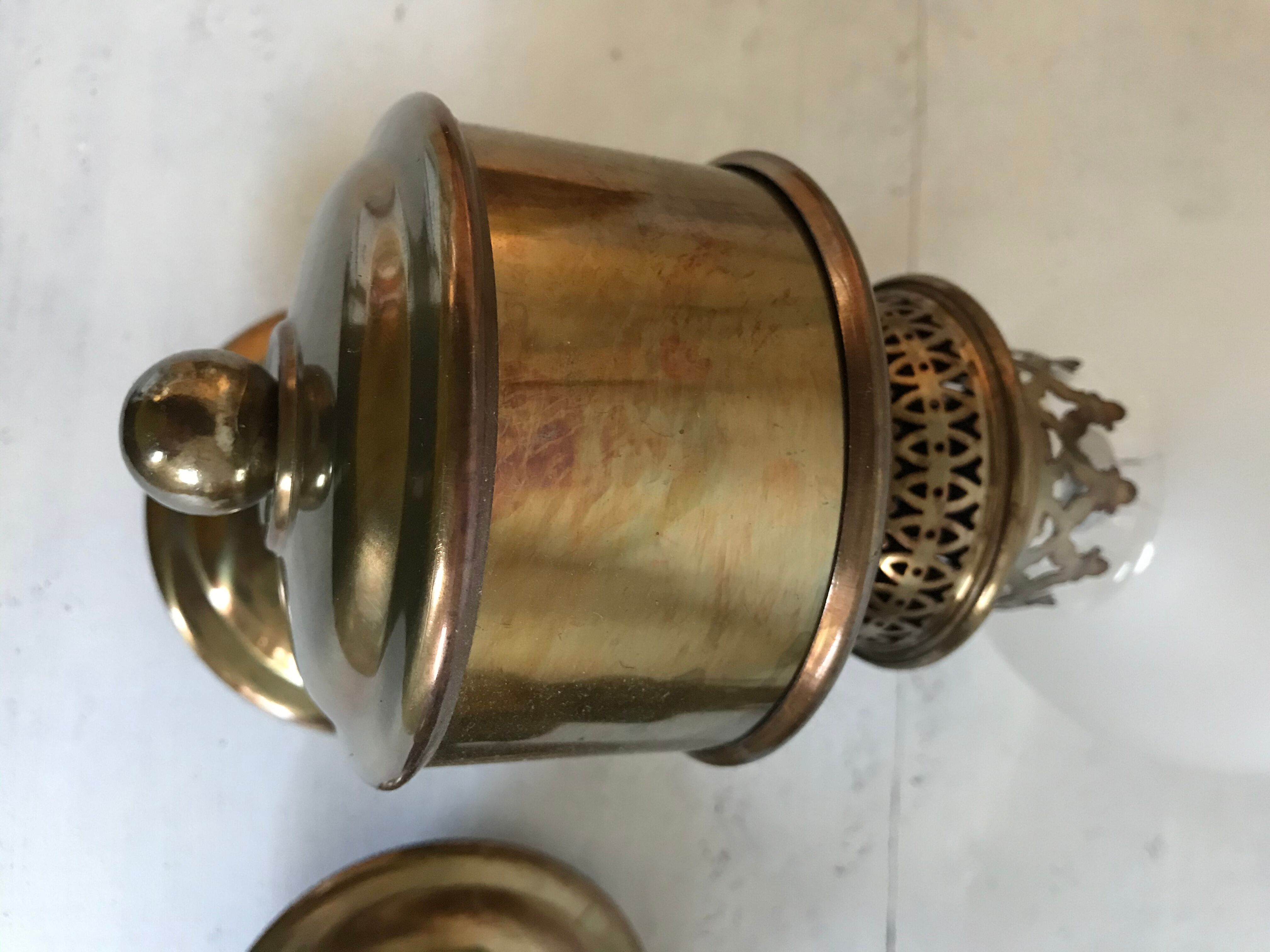 Old pair of brass wall light