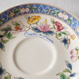 Set of 2 porcelain coffee cups with floral decoration "Bergère de France"