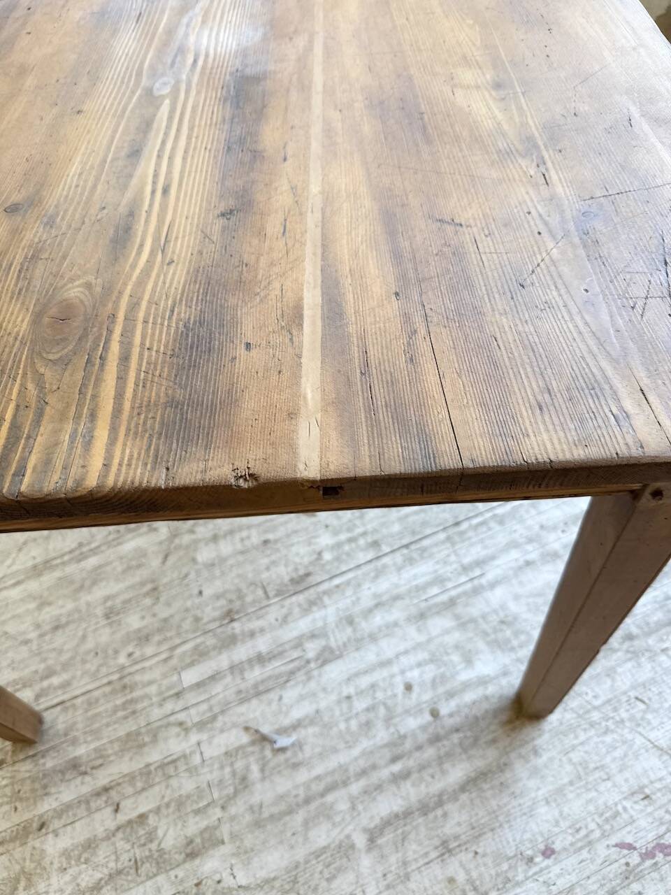 50s pine and oak farmhouse table 2.5m