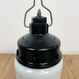 Industrial Bakelite Pendant Light with Milk Glass, 1970s