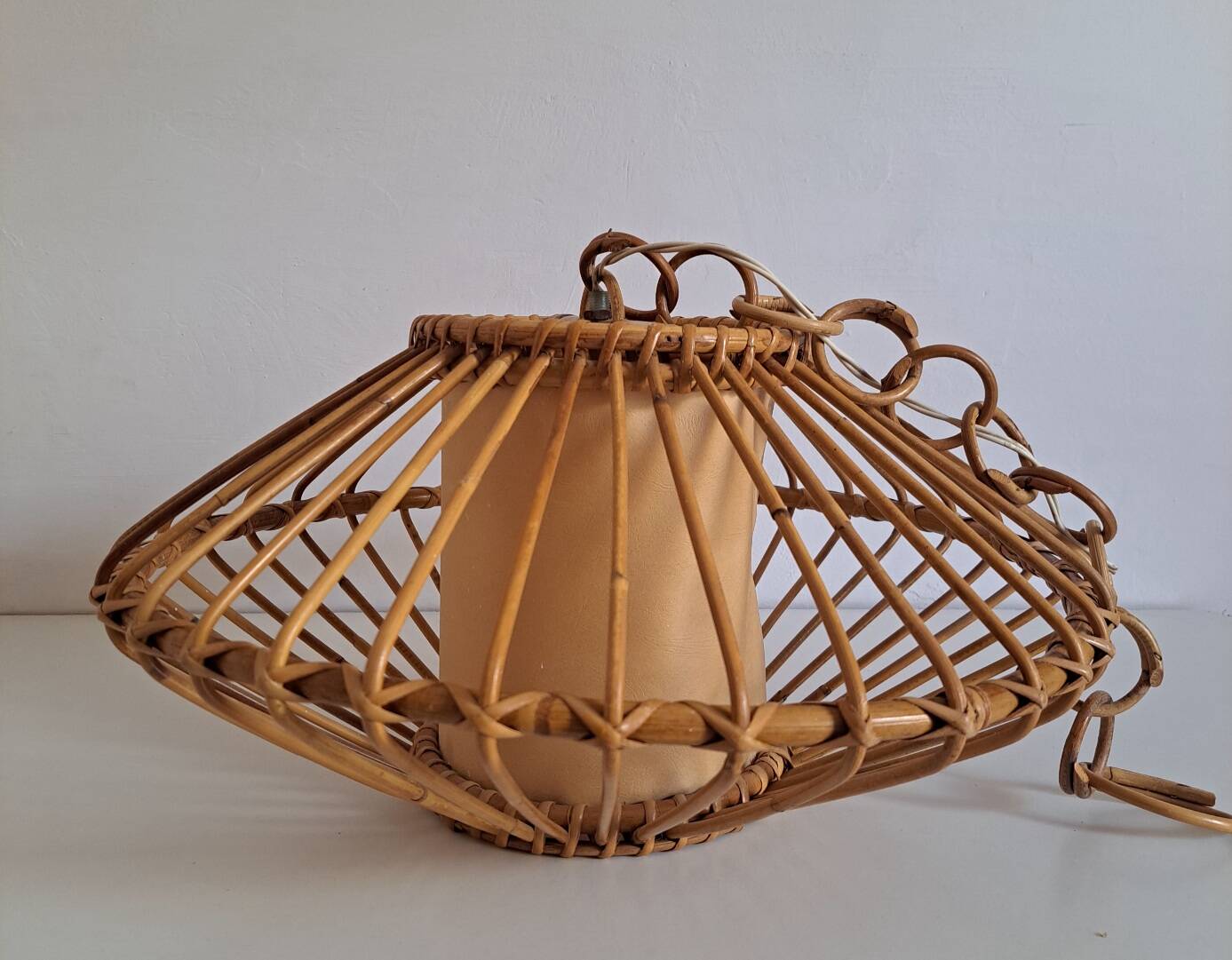 Vintage bamboo pendant light