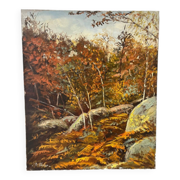 Fontainebleau Forest, signed R. Vacher