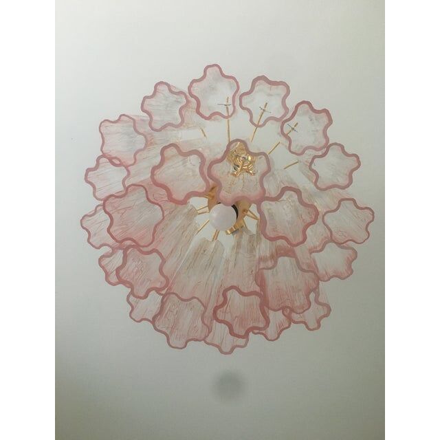 Paire of chandeliers en verre de Murano