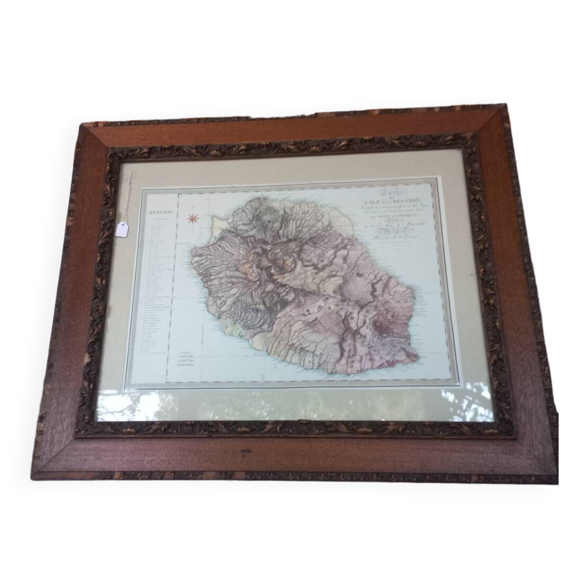 Tableau carte île de la Réunion