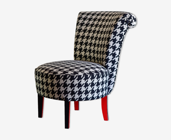 Chauffeuse crapaud motif pied de coq