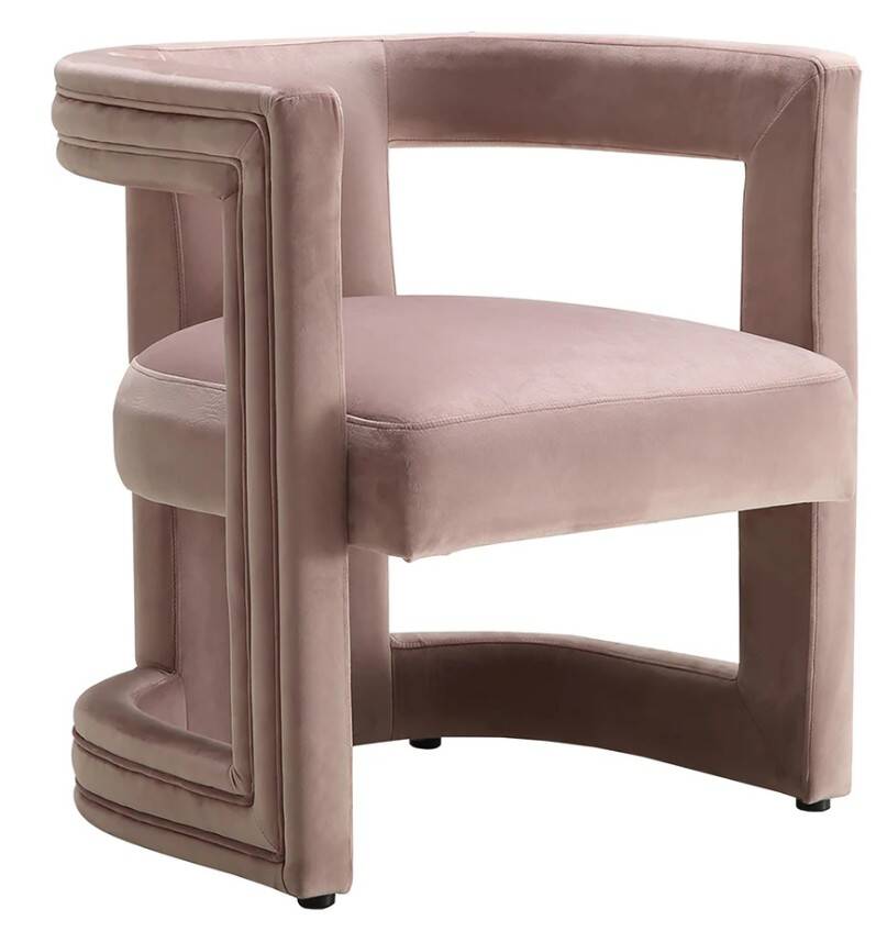Fauteuil rose poudré
