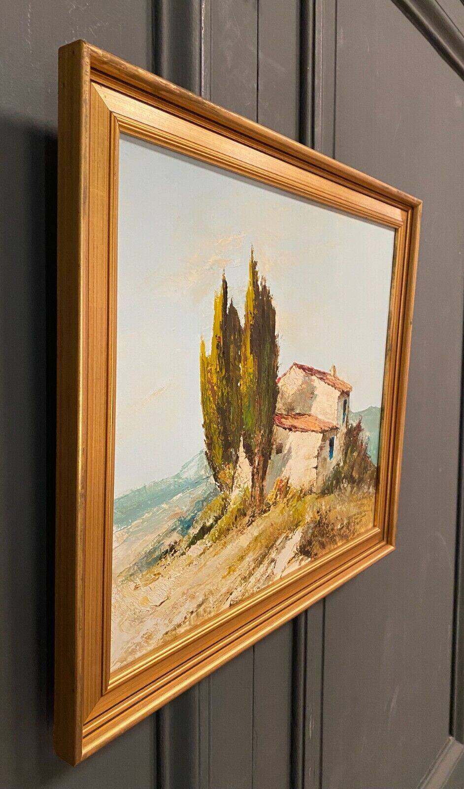 Oil on canvas by Jean-Claude Guignardeau landscape of Provence