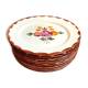 10 hand-painted Longchamp dessert plates, service "Agen" 1950s'