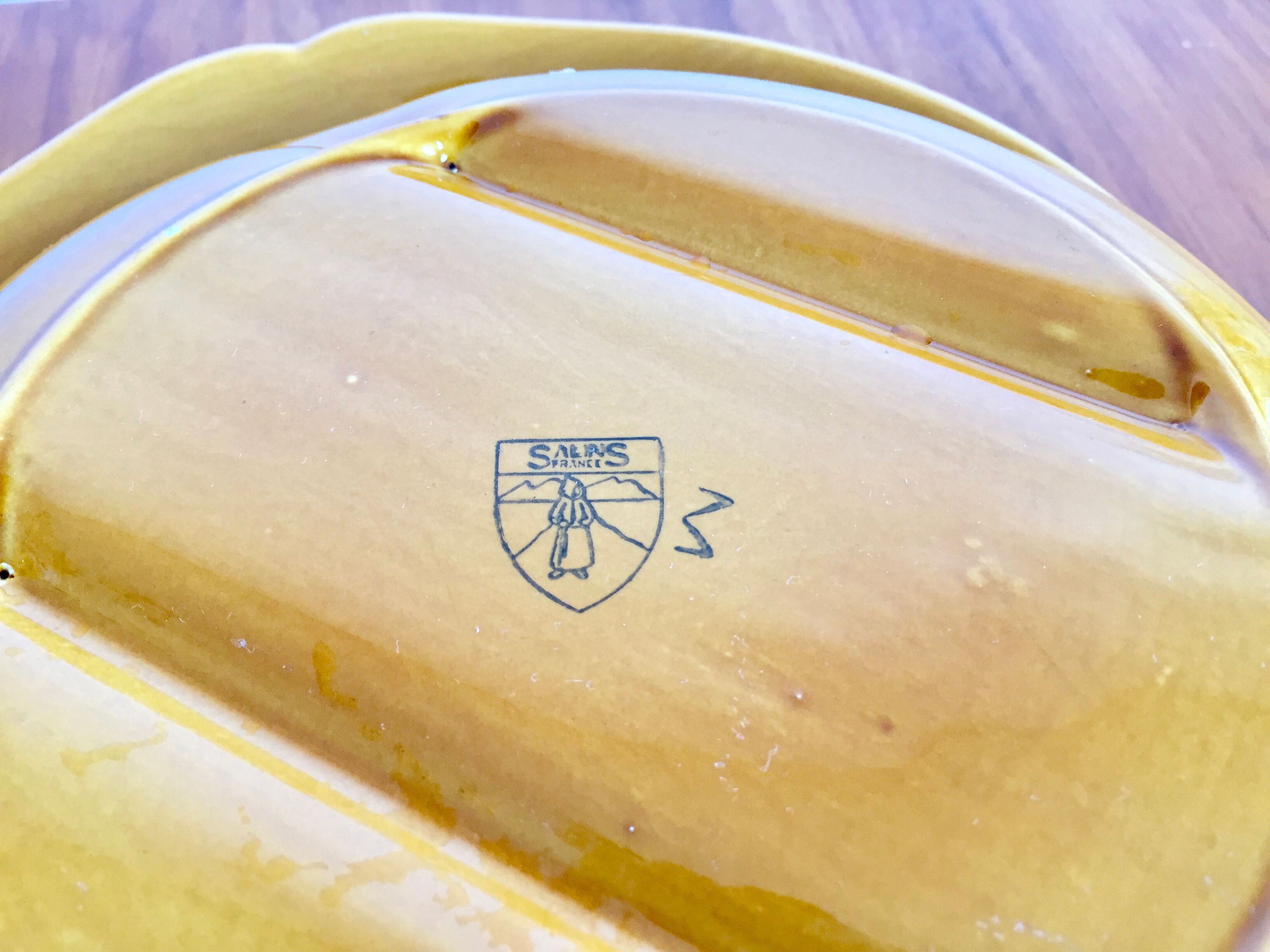 Set de 6 assiettes à asperges de Salins les bains