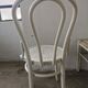 Set of 6 mismatched white chairs