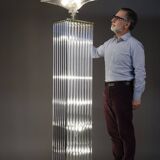 Art Deco style floor lamp made in the 70s in Murano glass