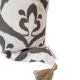 Ottoman cushion cover in white,grey ikat style - 50 x 50