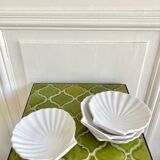 Empty scallop cups ceramic pockets