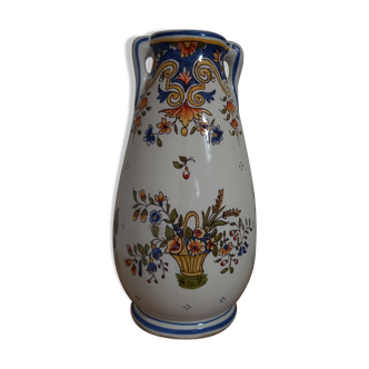 Earthenware vase by Desvres Fourmaintraux Frères (1879-1887)