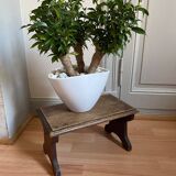 Wooden footrest stool