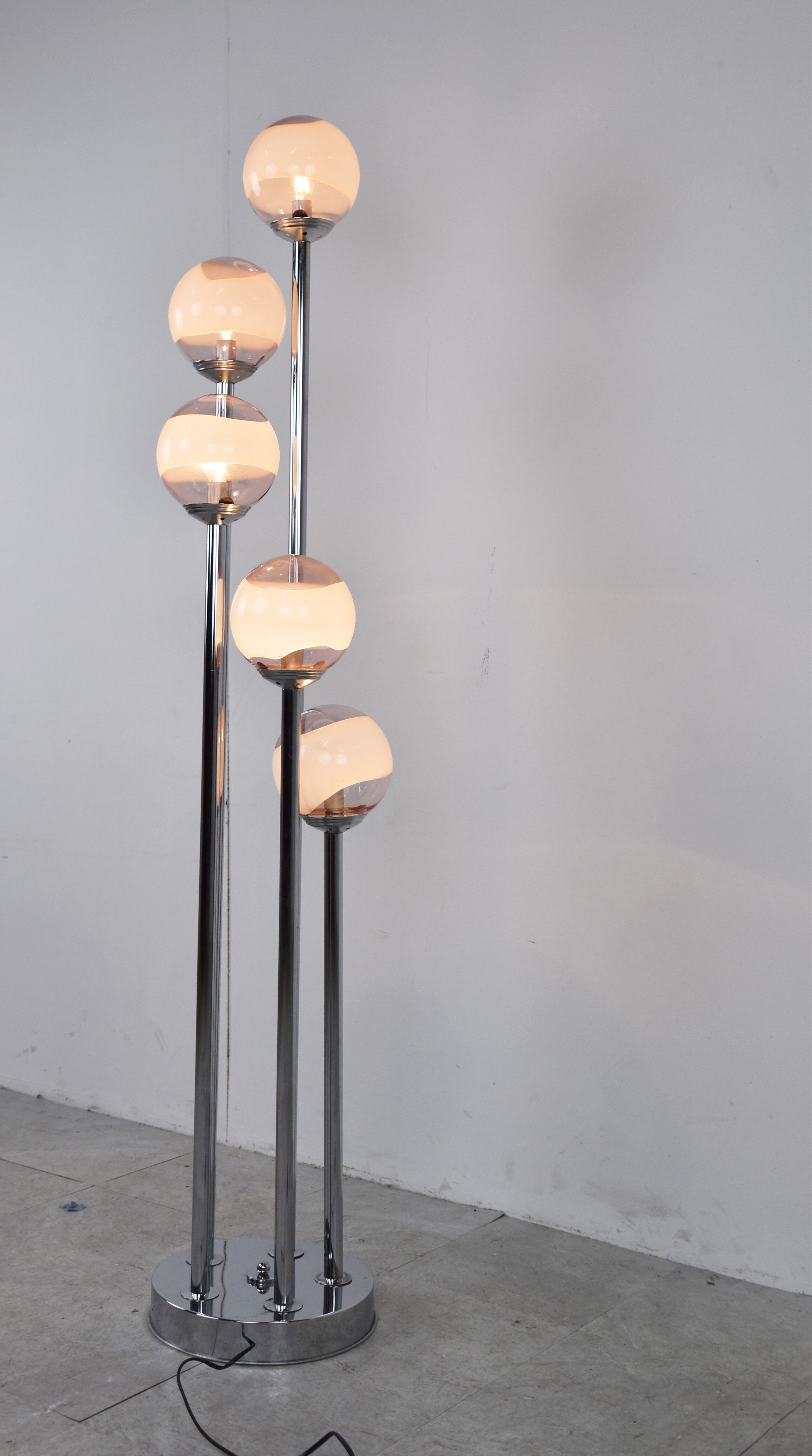 Vintage murano glass floor lamp, 1970s
