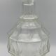 Old faceted glass liqueur carafe and stopper - 27 cm