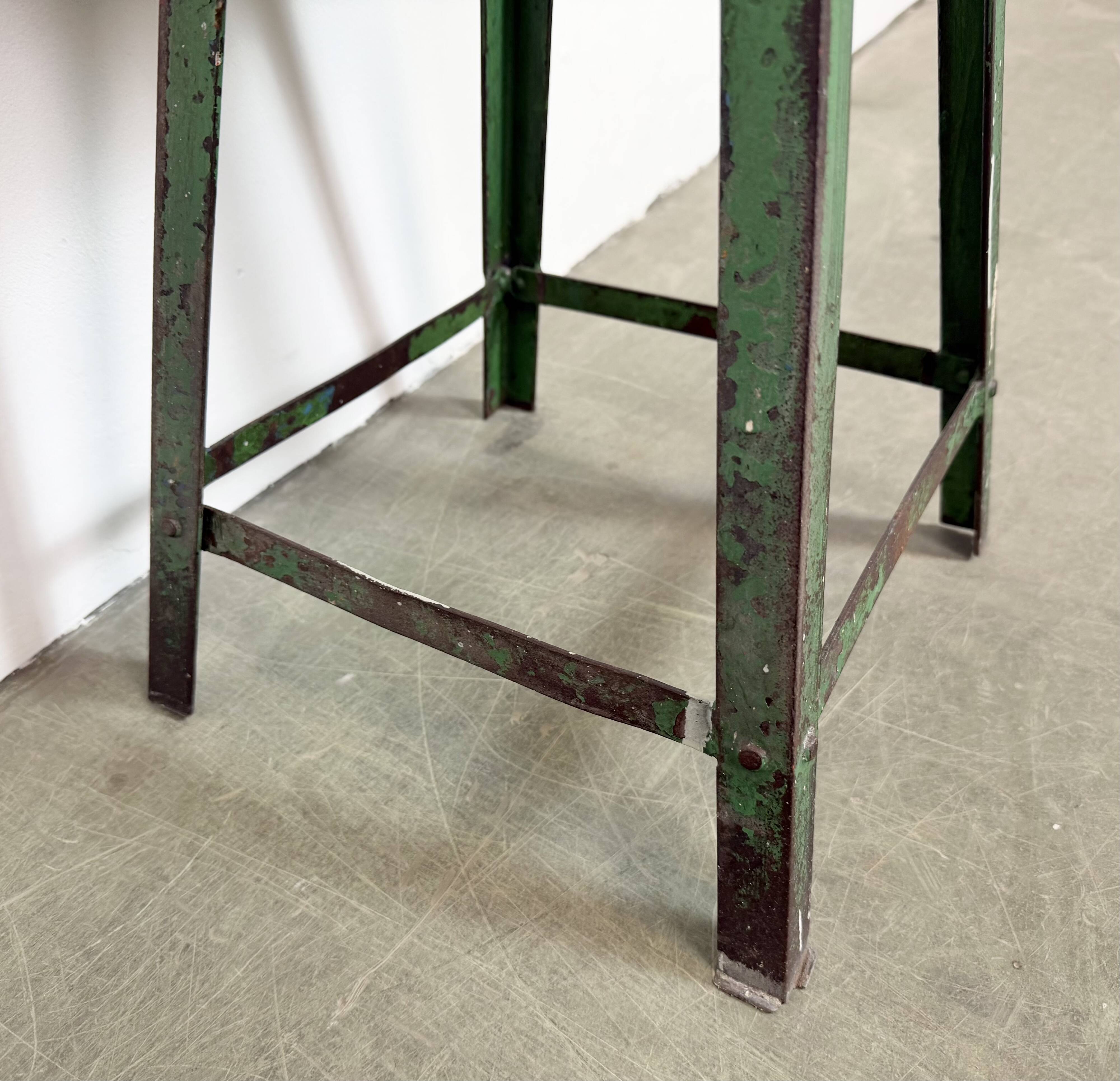 Green Industrial Workshop Stool, 1960s