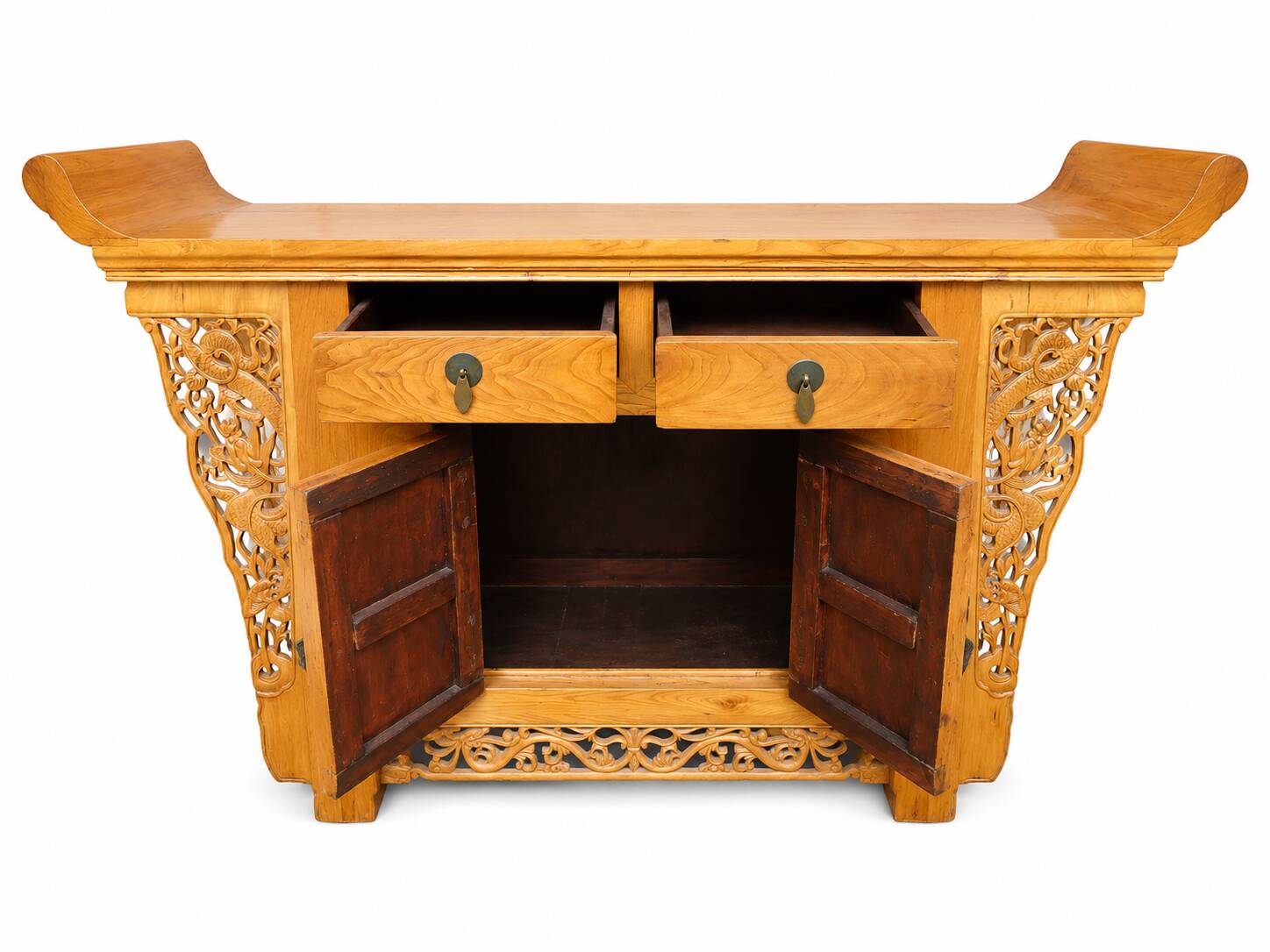 Chinese buffet in carved elm