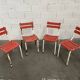 Set of 4 chairs of Café Tolix terrace French bistrot chairs 1960