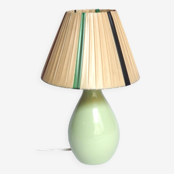 Almond green ceramic lamp