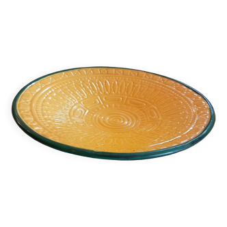 Large round dish. Dieulefit Caves. Vintage
