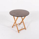 Foldable Italian Modern round table, 1970’s Italy