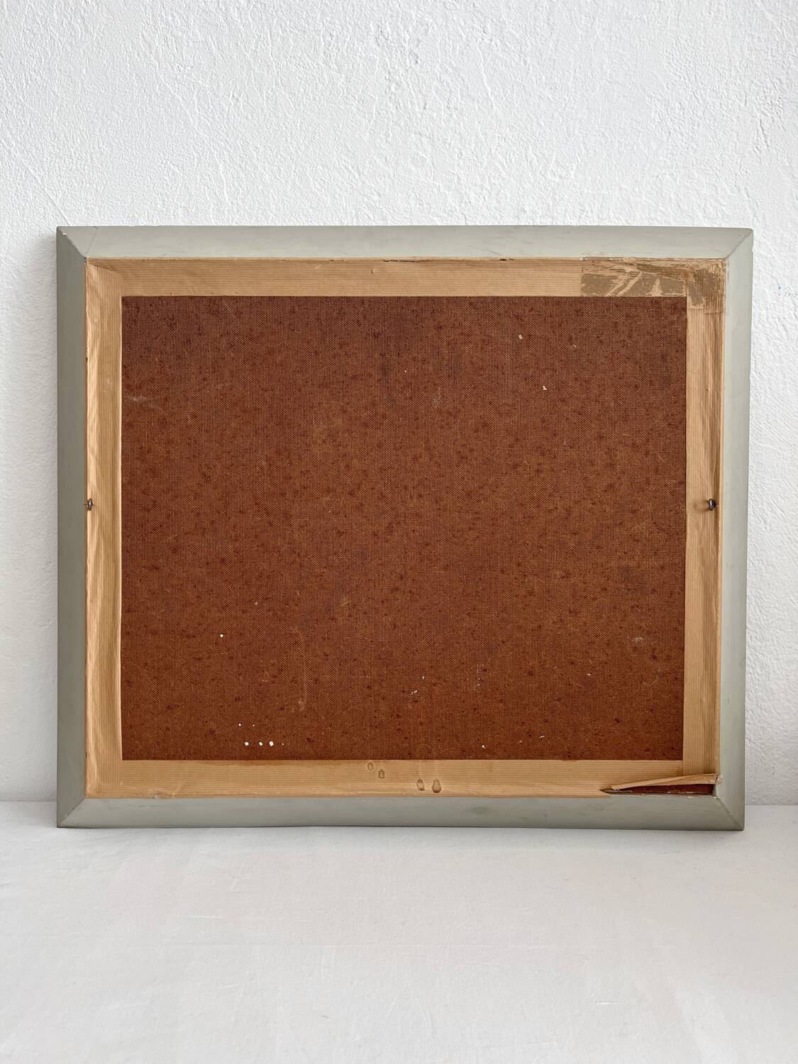 Old oil painting on panel exotic expressionist landscape signed