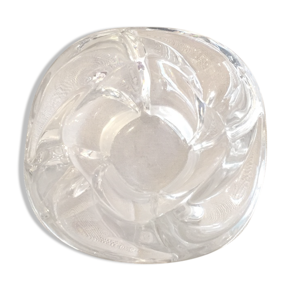 Cendrier en cristal forme contemporaine