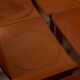 Wood Leather Dining Chairs Luigi Gorgoni Roche Bobois, 1970s, Set of 7