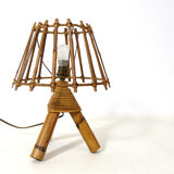 Rattan bedside lamp from the 60/70