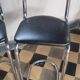 Chaise tabouret de bar chrome 1980