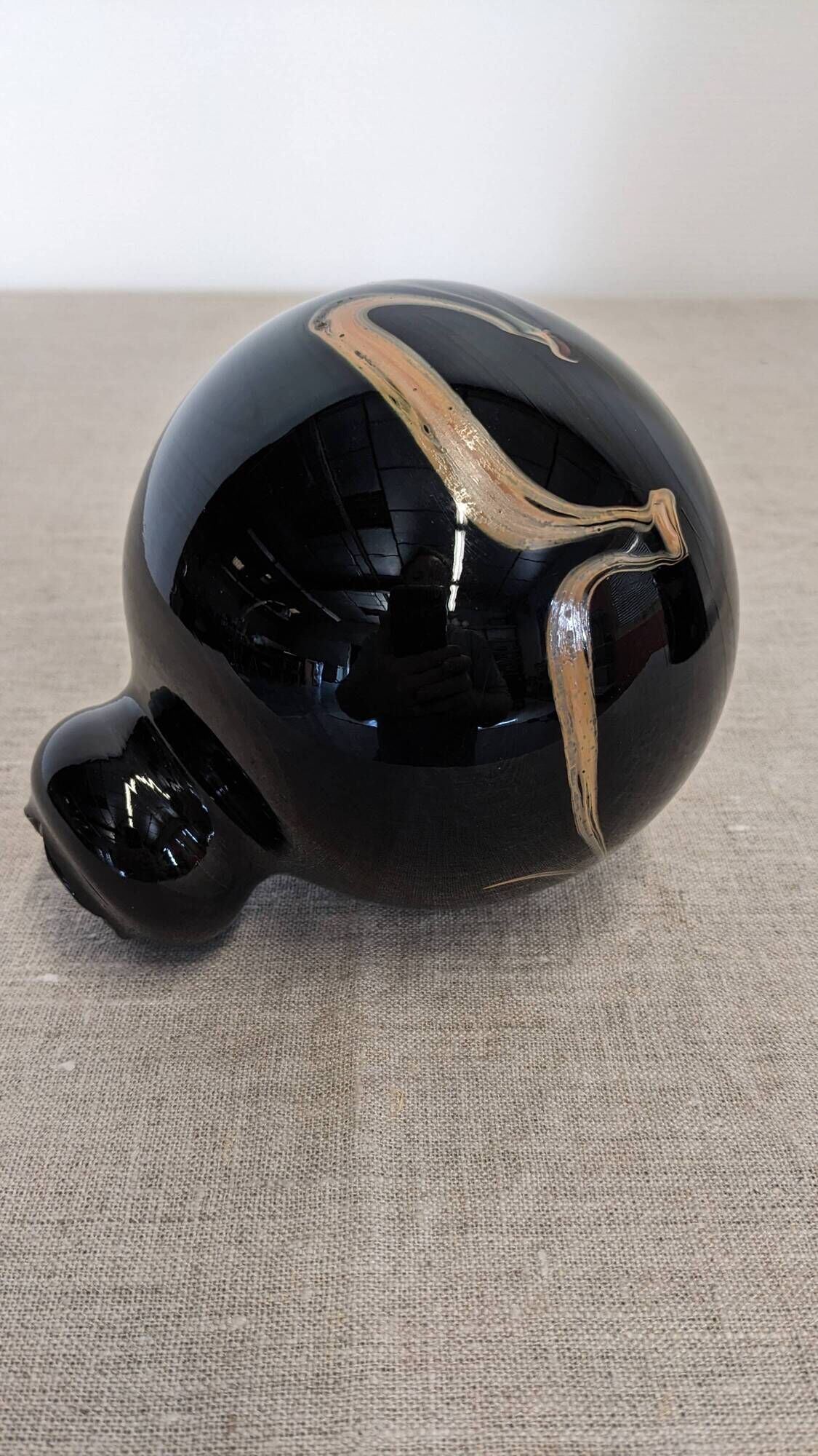 XL bottle or vase by Bob le Bleis for Maure Vieil glassworks circa 1970